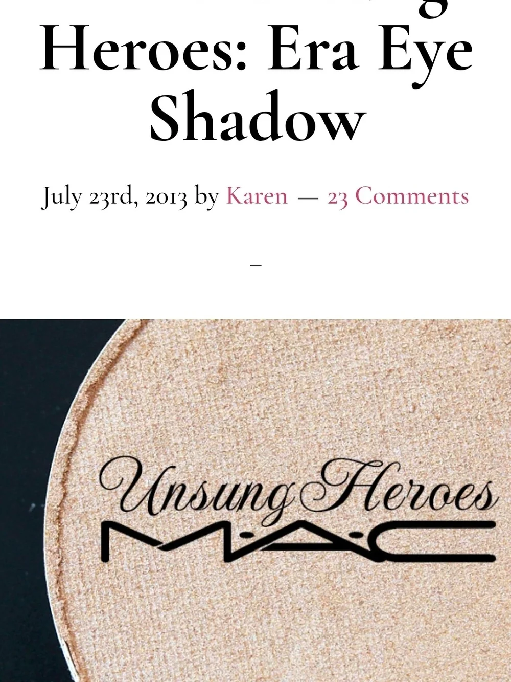 DISCONTINUED MAC EYESHADOW- 